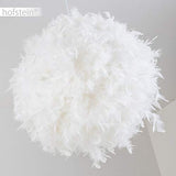 Élégante suspension Skaulo métal/tissu/plastique blanc - Plafonnier pour chambres - Séjour - Salle à manger - Culot E27