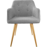 TecTake 402981 - Chaise de Salle à Manger Confort, Fauteuil de Salon Rembourré au Design Scandinave 55 cm x 54 cm x 82,5 cm Gris