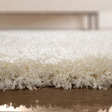 Paco Home Tapis Poils Hauts Moelleux Moderne Shaggy Style Flokati Confortable Uni Blanc, Dimension:160x230 cm