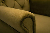 mb-moebel Fauteuil à Oreilles Fauteuil TV Relax Fauteuil d'allaitement pour Chambre, Salon ou Chambre de bébé - Velours - 124x75x85cm - VIVALDO (Olive)