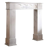 Rebecca Mobili Cheminee Decorative, Encadrement en Bois Blanc, Style Retro, pour Salon, Idees Maison - Dimensions: 99 x 104 x 21 cm (HxLxL) - Art. RE4865