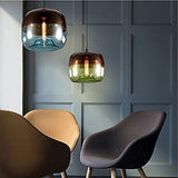 Suspension En Verre Rétro Double Couleur Globe En Verre Suspension E27 Lampes Suspendues À Tête Unique Réglable En Hauteur Pour Chambre Cuisine Île Restaurant,Vert,Pleasant63