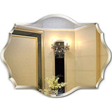 L.TSN Miroir Mural décoratif Moderne biseauté - Miroir argenté HD sans Cadre - Miroir à Coller - pour Couloir de Salon de Chambre à Coucher de Salle de Bain (Taille: 45 Fois; 60 CM)