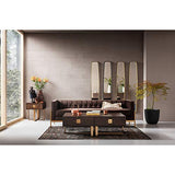 Canapé Loft marron 3 places Kare Design