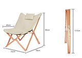 Suhu Chaise Longue Pliable Fauteuil Salon Relax Galette Chaises Pliante Exterieur Fauteuil Relaxation Design Pouf Fauteuils Butterfly Fauteuil Pliant Tissu en Bois De Jardin Plage Beige