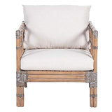 Tousmesmeubles Fauteuil en rotin avec Coussin - PUREZA - L 67 x l 73 x H 64 - Neuf