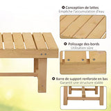 Outsunny Banc de Jardin 2 Places Style Rural Chic Assise à Lattes dim. 110L x 38l x 35H cm Bois de Sapin pré-huilé