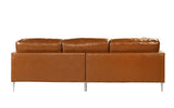 BHDesign LOFT - Canapé d'angle Moderne Contemporain - Cuir - Marron Clair