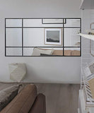 Direkte Import Miroir sur Pied en métal Noir - Miroir Long rectangulaire [180 x 90 x 3cm] | Design Danois | Miroir de Chambre sur Pied | Vertical et Horizontal