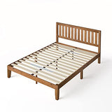 ZINUS 30 cm Alexia Sommier plateforme en bois avec tête de lit | Base solide en bois | Support à lattes en bois | Facile à monter | Rangements sous le lit | 140 x 190 cm | Pin rustique