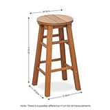 Furinno Tioman Outdoor Hardwood Tabouret de Bar extérieur Franc Arch, Ensemble de 2, Naturel, One Size