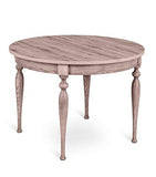 InHouse srls Table Ronde Extensible en Bois et mélamine 120/158 x 120 x H 76 cm
