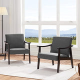 Yaheetech Fauteuil de Salon Confortable Fauteuil Chaise Cadre Métal pour Salon Chambre Salle de Séjour Bureau Intérieur