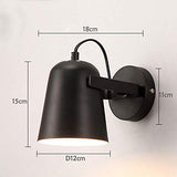 NZDY Creative Iron Nordic Applique Murale Éclairage de Chevet Appliques Murales E27 Base Lanterne Murale Luminaire Applique Murale Pour Salle À Manger Restaurant Café Applique Murale,Noir