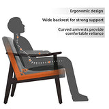 Yaheetech Fauteuil de Salon Confortable Fauteuil Chaise Cadre Métal pour Salon Chambre Salle de Séjour Bureau Intérieur