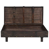 vidaXL Table Basse Bois Massif Style Vintage Marron Bancs d'Entrée Salon