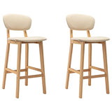 Chusui Lot de 2 tabourets de bar, bar, bar Stools, chaise de comptoir, tabouret de comptoir, tabouret de comptoir, tabouret de cuisine, accessoires de bar, tissu crème