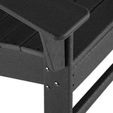 TecTake 800814 Chaise de Jardin Extérieur Design Adirondack Forme Ergonomique Résistant aux Intempéries Charge Max. 120 Kg – Diverses Couleurs (Noir)