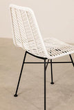 SKLUM Chaise en Rotin Synthétique Gouda Colors Blanc Noir