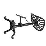 IKAYAA Industriel Tabouret de Barre de siège de Tracteur en Fonte Industrielle Hauteur réglable Chaise pivotante à Barres en métal
