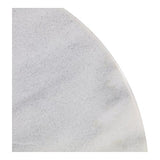 GM-Milte Table de jardin Table bistro en marbre Blanc, Pied en fonte Ø 60 cm