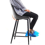 TUKAILAi Lot de 2 tabourets de bar en velours avec siège et dossier rembourrés - Chaises de comptoir de cuisine, tabourets de bar avec pieds et repose-pieds en métal noir pour salle à manger, bar,