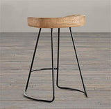 Chaise De Salle À Manger En Bois Avec Dessus En Métal, Style Rustique Vintage Et Design De Cuisine, Design De Bar, Style Industriel LEBAO (taille : C)