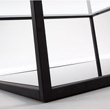 LF - Table basse Grennhill carré 80 x 80 cm métal et verre