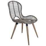 Tidyard 4 pcs Chaise de Jardin | Chaises de Salle à Manger | Chaises d'Extérieur en Rotin 48x64x85 cm Marron