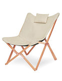 Suhu Chaise Longue Pliable Fauteuil Salon Relax Galette Chaises Pliante Exterieur Fauteuil Relaxation Design Pouf Fauteuils Butterfly Fauteuil Pliant Tissu en Bois De Jardin Plage Beige