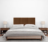 DHOME Haut DE Gamme Tête de lit en Velours avec Pieds en Bois Tête de lit Moderne tapissée Lit de Luxe Chambre à Coucher (Brun Velours, 150x105cm (150))
