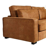 Tousmesmeubles Canapé 2 Places Camel - EROSO - L 187 x l 105 x H 89 - Neuf