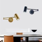 Winlams Applique murale à LED Applique murale intérieure moderne Lampe de chevet Lampe pliante Lampe d'étude simple Lumière chaude (Black) WD180
