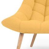 Lot de 2 fauteuils Danios Tissu Jaune