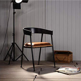 Tabouret Bar Chaise de restaurant en café en fer forgé simple créative café restaurant chaise longue style rétro en bois massif américain (Couleur : B)