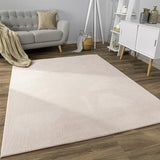Paco Home Tapis Salon Chambre Adulte Poils Ras Boho Motif Scandinave Uni, Dimension:160x220 cm, Couleur:Beige
