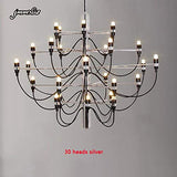 DERBUT Lampes de décoration de maison modernes 30/50 or/argent Gino Sarfatti conçu lustre salle à manger lumière la pièce