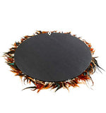 Coco Papaya Grand Miroir Juju Hat à Plumes et Coquillages Marron ø60cm