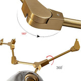 CCSUN Nordique Boule En Verre Spoutnik Lustres, Antique Ramification Lampe Suspension Globe Réglable Verre Soufflé Abat-jour En Verre E27 Fer Forgé Antique Lustres-galvanoplastie Gris Fumée 9-lumières
