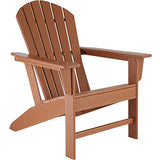 TecTake 800814 Chaise de Jardin Extérieur Design Adirondack Forme Ergonomique Résistant aux Intempéries Charge Max. 120 Kg – Diverses Couleurs (Marron)