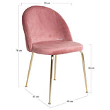 Selsey Chaise Rembourre, Rose, 50 x 78 x 52