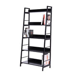 Homcom Étagère bibliothèque Style Industriel incliné 5 Niveaux 70L x 35l x 150H cm Noir