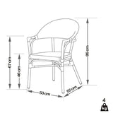 Fauteuil Leon - Polyrotin/Aluminium