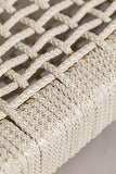 SKLUM Chaise de Jardin en Bois d'acacia et Corde tressée Mallory Beige Crème