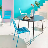 Oviala Palavas - Chaise de Jardin en métal Blanc