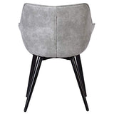 WOLTU 1 X Chaise de Salle à Manger rembourrée en Tissu Scientifique Pieds en métal,Chaise pour Chambre Chaise de Salle de réception,Gris Clair BH99hgr-1