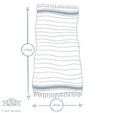 Nicola Spring Serviettes de Plage Turques - Coton - 170 x 90 cm - Gris - Lot de 2