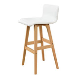 [en.CASA] Comptoir de Bar Blanc avec Tabouret de Bar hêtre Table de Bar Table Haute