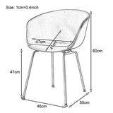 Amrai Chaises de Salle à Manger Chaises d'appoint de café industrielles en Cuir pour Le Cuir Chaises de Club avec accoudoirs en métal - Style rétro, Taille: 46x50x80cm, Noir/Marron