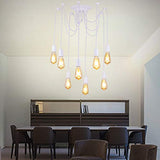 Blanc 8 Lumières Lustre Rétro Lustre Lustre Lustre Lustre Industriel Loft Encastré Montage Plafond Luminaire...